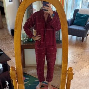 Red Striped Jumpsuit